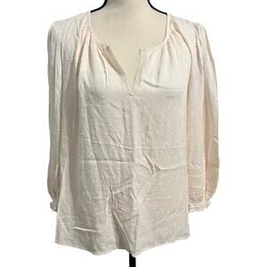 Lovestitch NEW Women's Melanie Chiffon Peasant Top Blouse Sz L Festival Boho